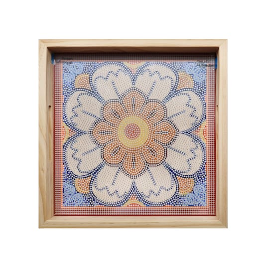 10" x 10" Flower Tile Wood Tray Diamond Art Kit by Make Market®